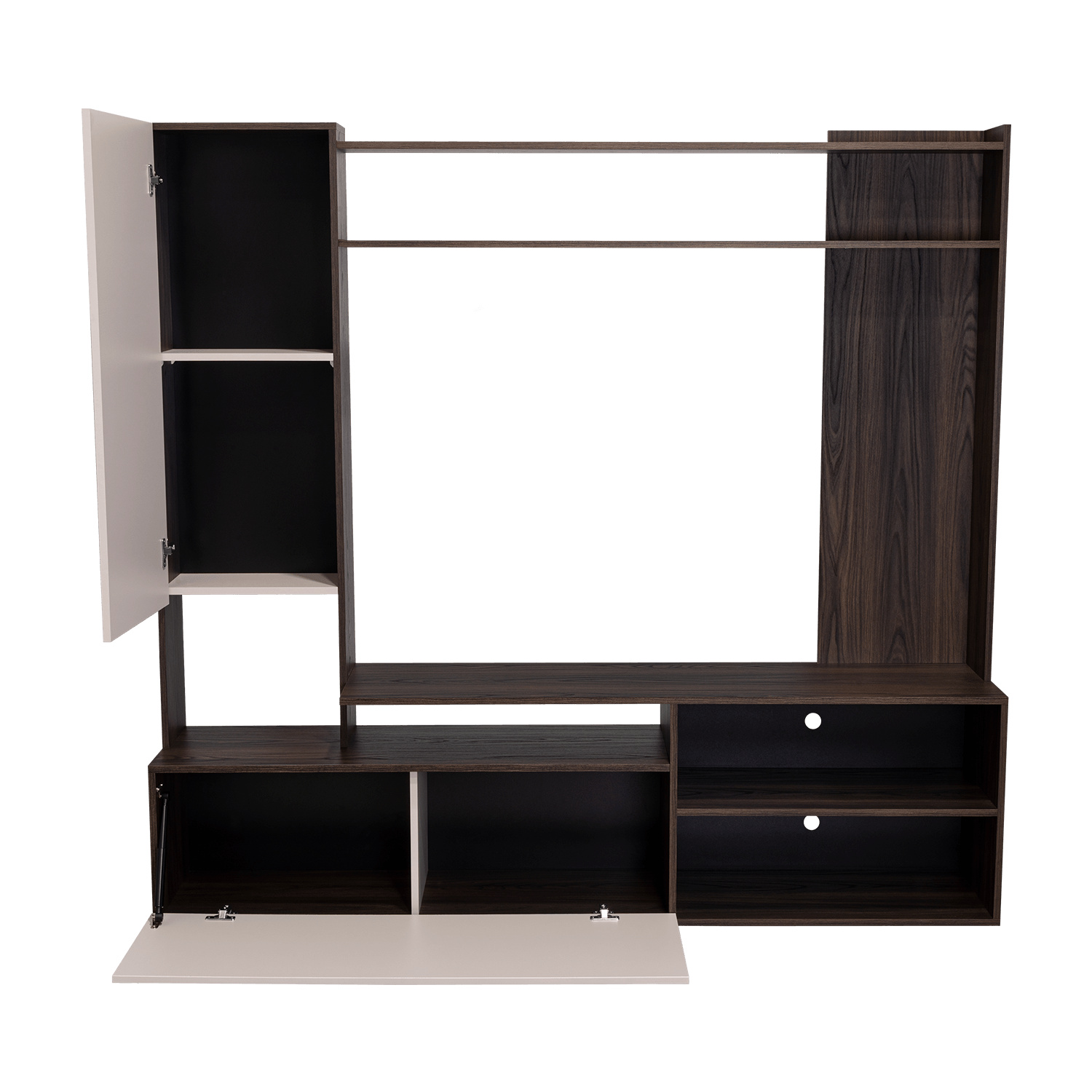 Centro De Tv 60" Renens 167X178X36 Rta Nogal Capri