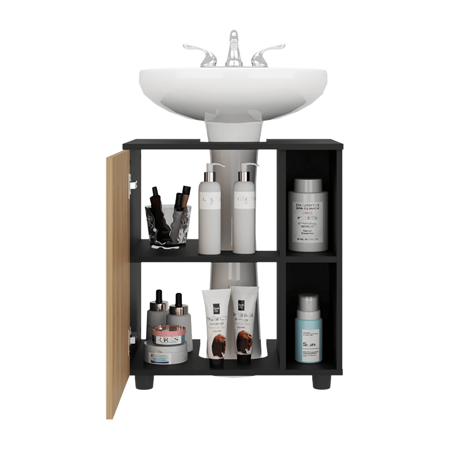 Mueble Para Lavamanos Pascuale 62X55X41 Rta Fresno Wengue