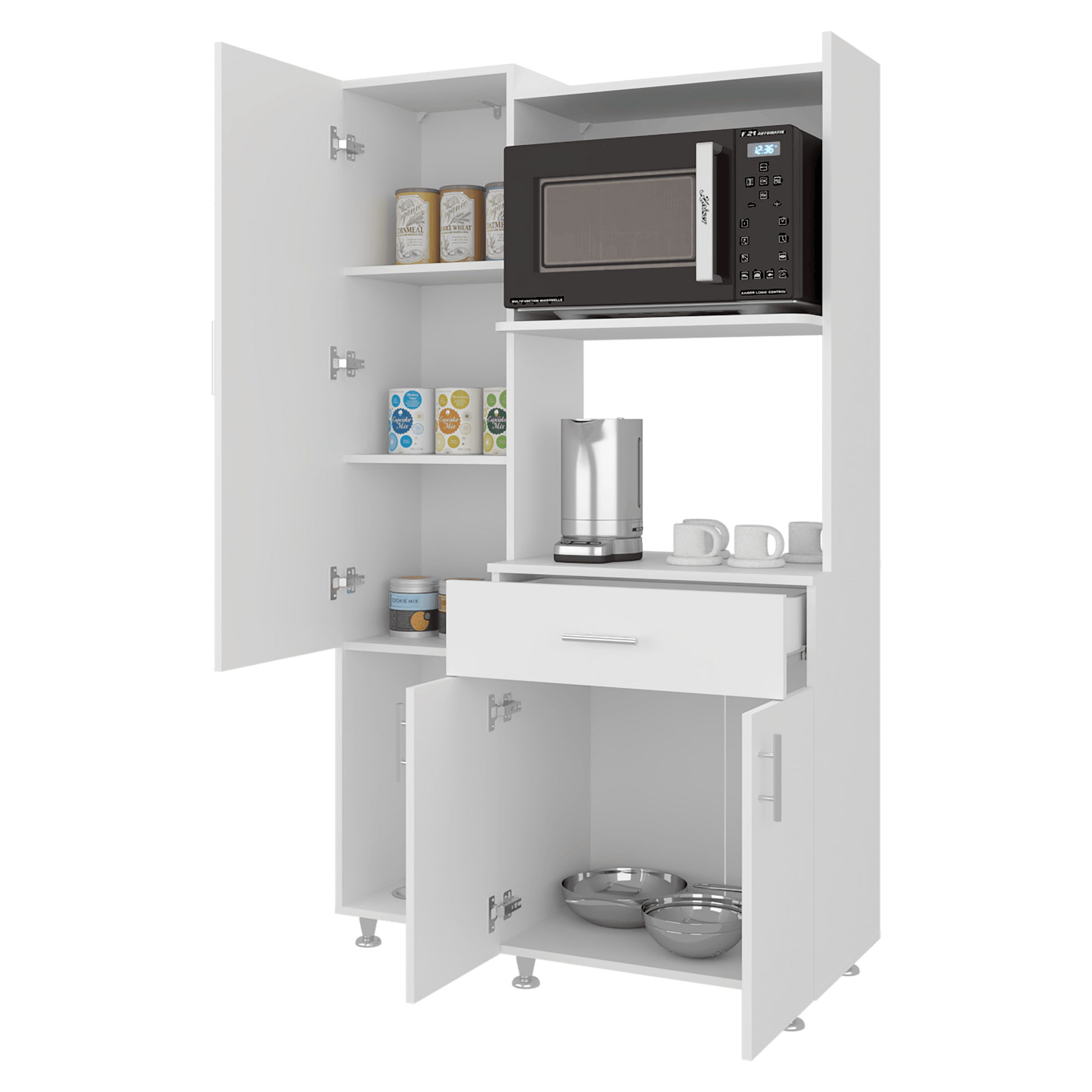 Alacena Pantress Eco 165X98X40 Rta Blanco Zf