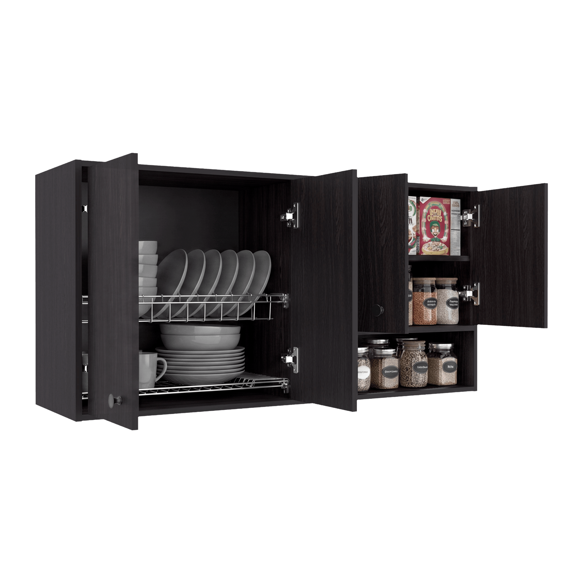 Mueble Superior De Cocina Napoles 60X120X35 Rta Wengue Zf