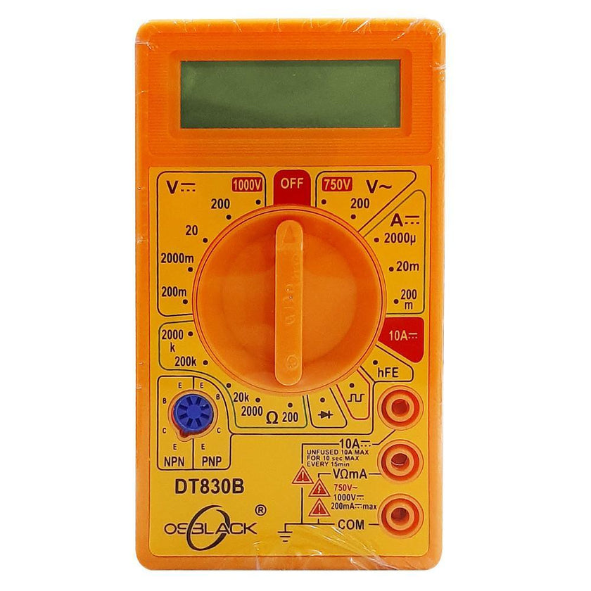 Tester Digital Amarillo Sin Pito Dt830B