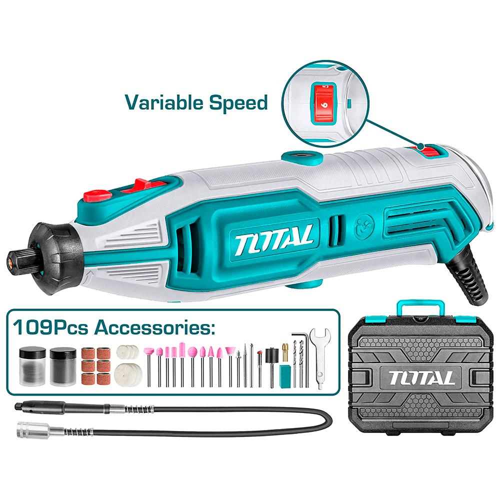 Moto Tool Mini 130W Vvariable  Incluye 109 Pzs Total Utg513326
