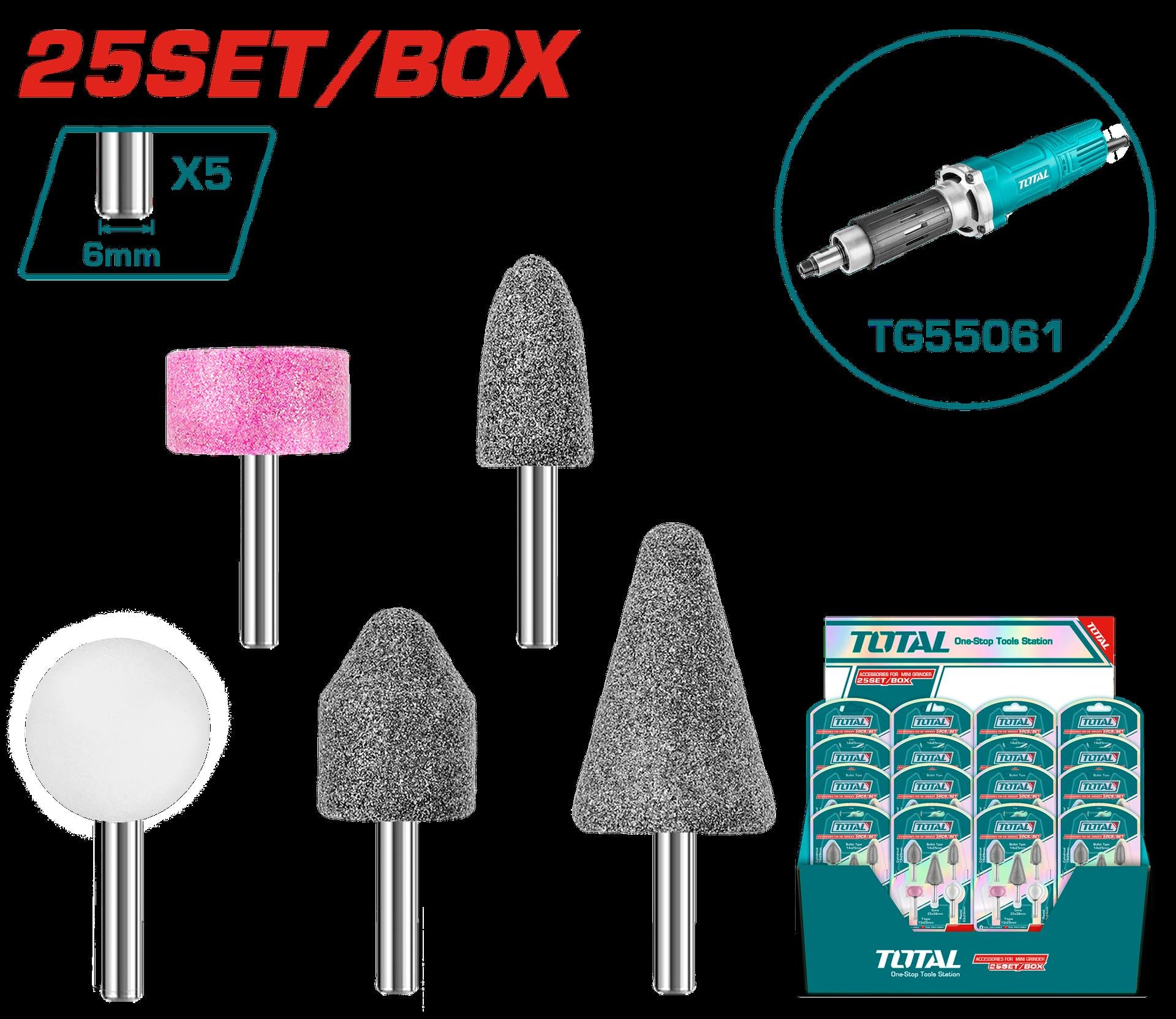 Accesorios De Piedra Para Moto Tool 5 Pzs Total Takb0502