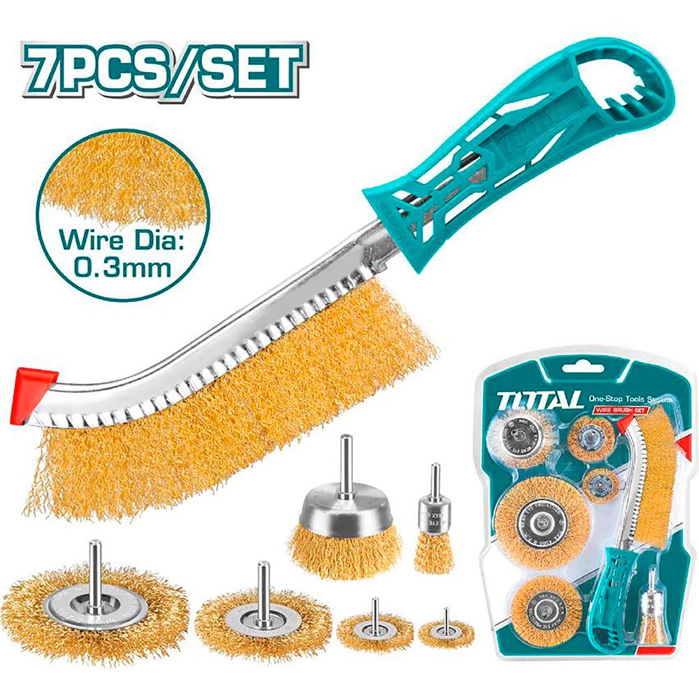 Set De Cepillos De Alambre X 7Pcs Total Tac310071