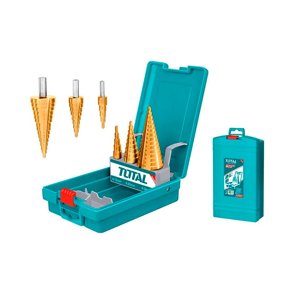 Juego De Broca Escalonada X 3Pcs Total Tacsd2031