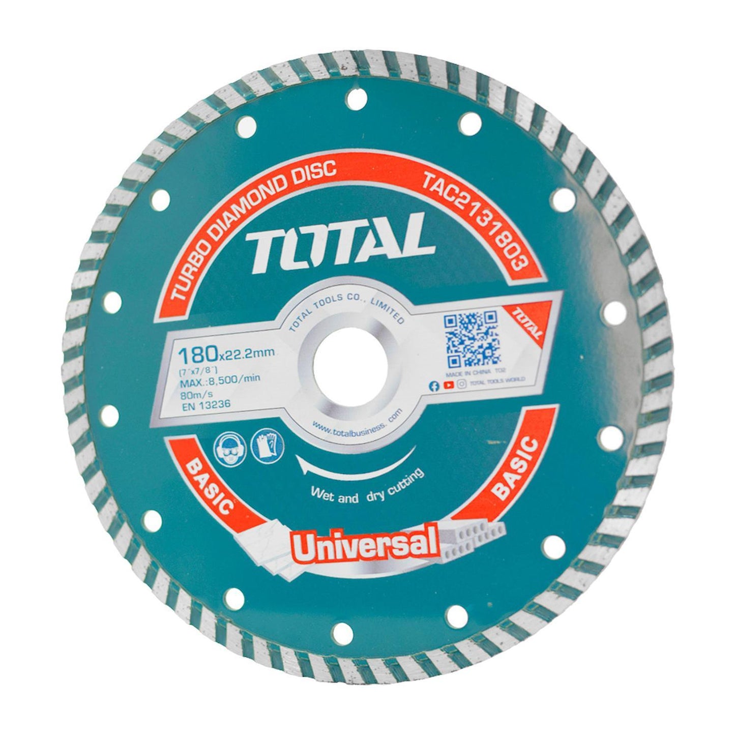 Disco De Corte Diamantado Turbo 7  180Mm Total Tac2131803
