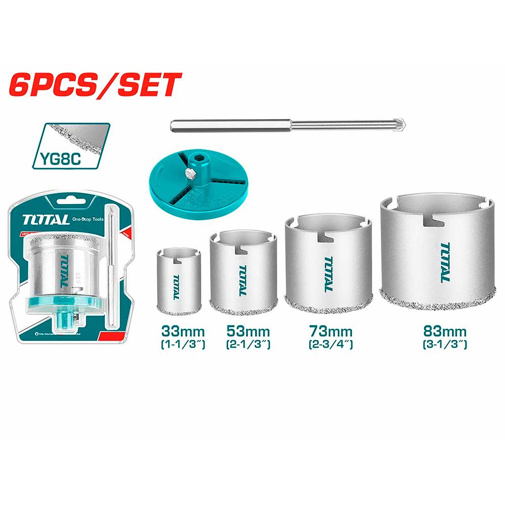 Sierra Copa Diamantada Juego X6Pcs Total Tac44061