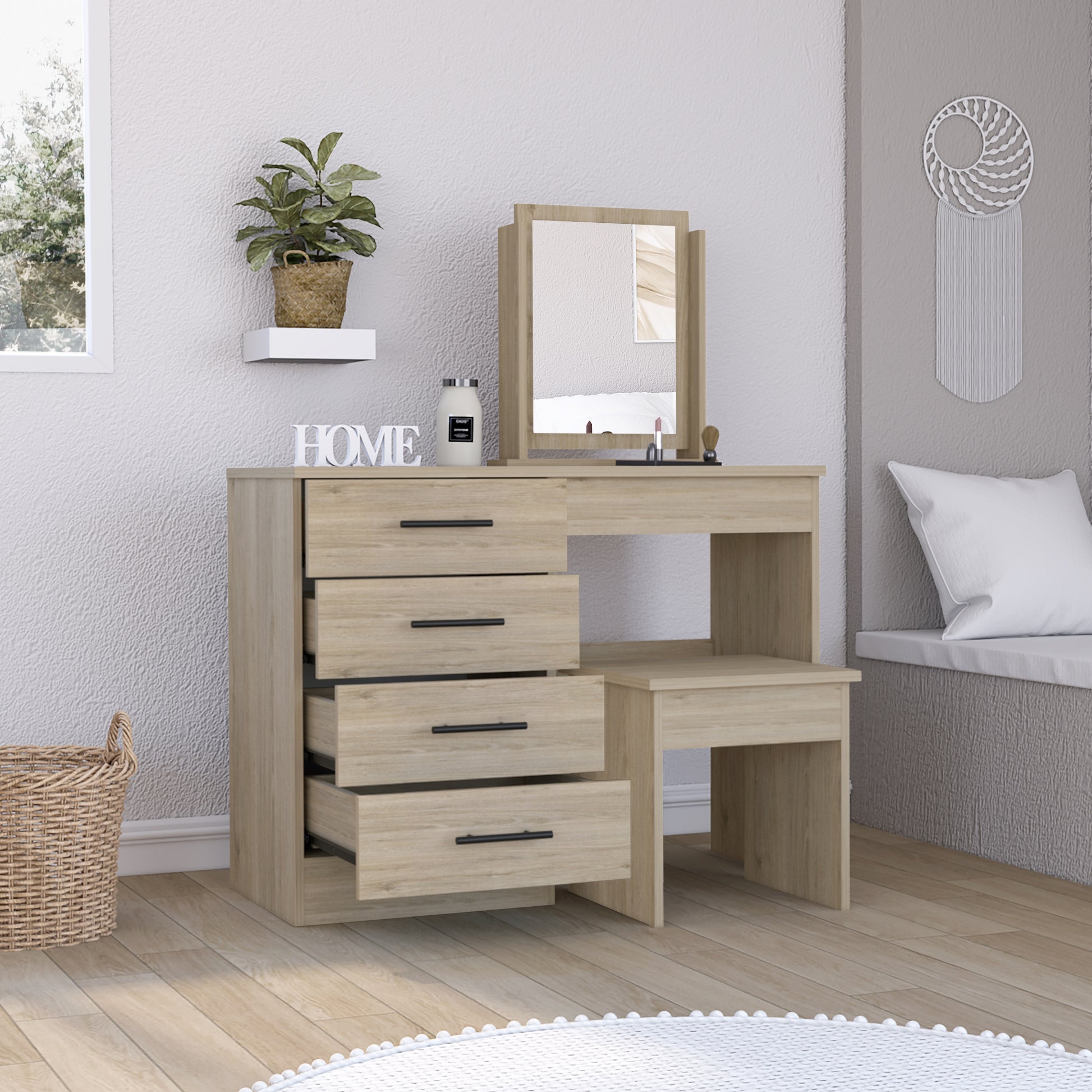 Mueble Tocador Kaia Rta Rovere + Blanco