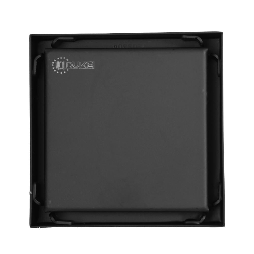 Rejilla Sifon  Piso Invisible Acero Inoxidable Negra 10X10 Uduke  Ht1583