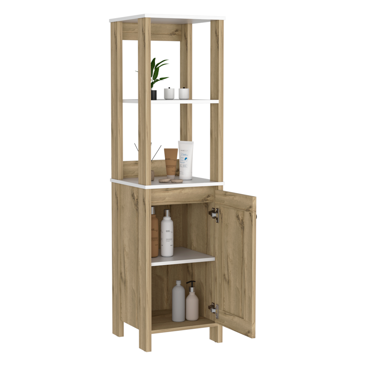 Mueble Optimizador 1 Bath Bi-Color 150X40X40 Rta Blanco/Duna N/A