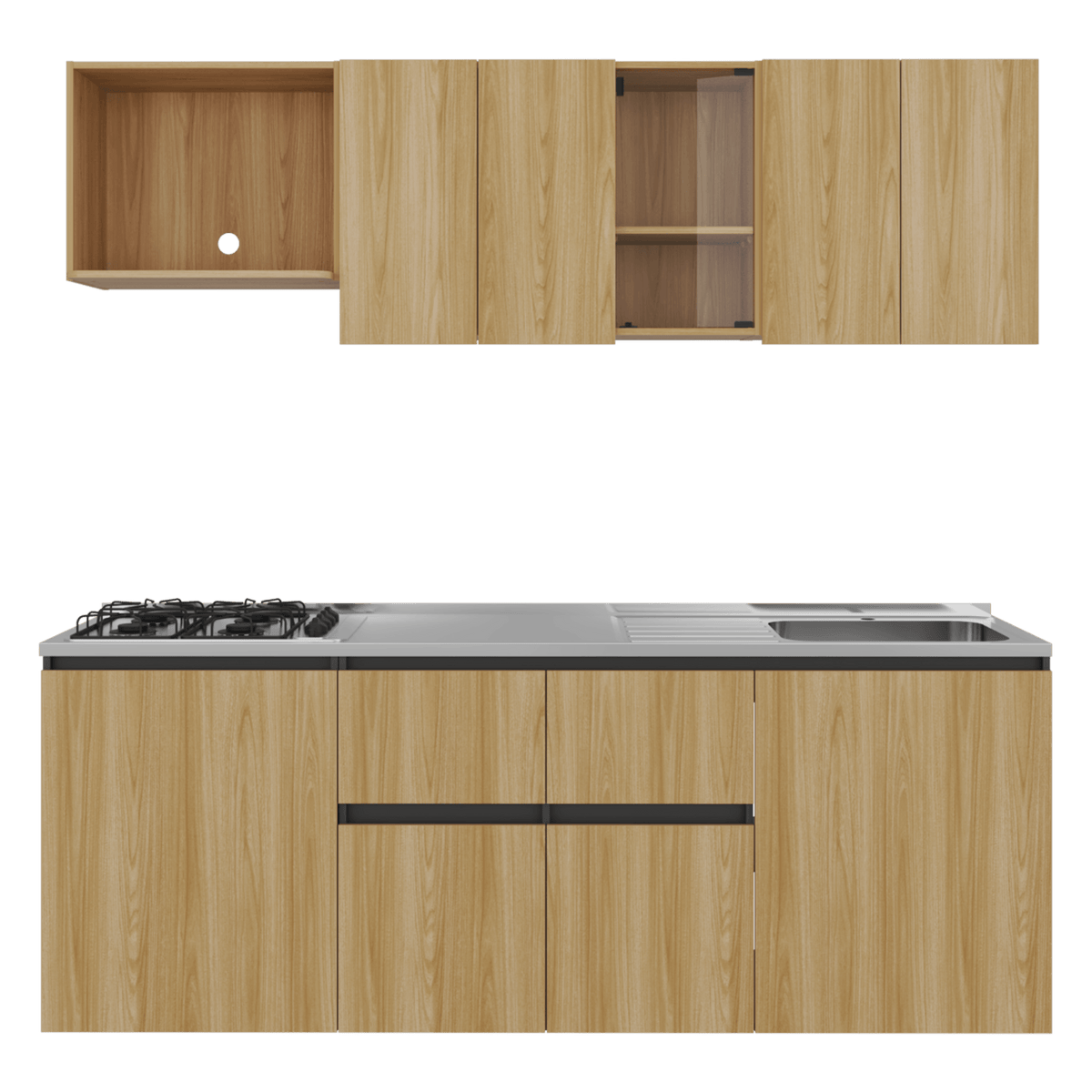 Cocina Amantia Derecha 208X212X52 Rta Fresno Eu
