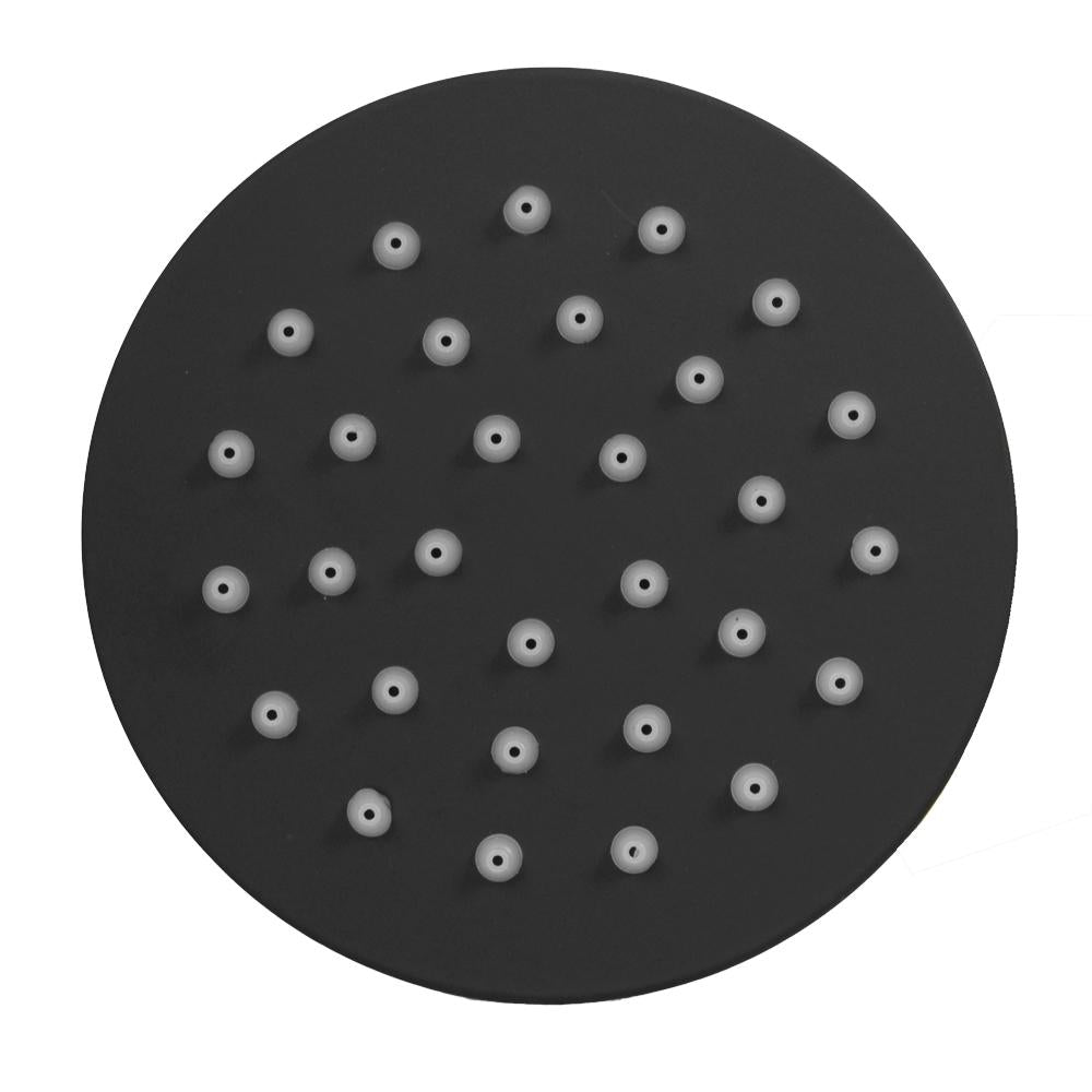 Ducha Regadera Uduke Negra Acero Inoxidable 4 Redonda Ht1616