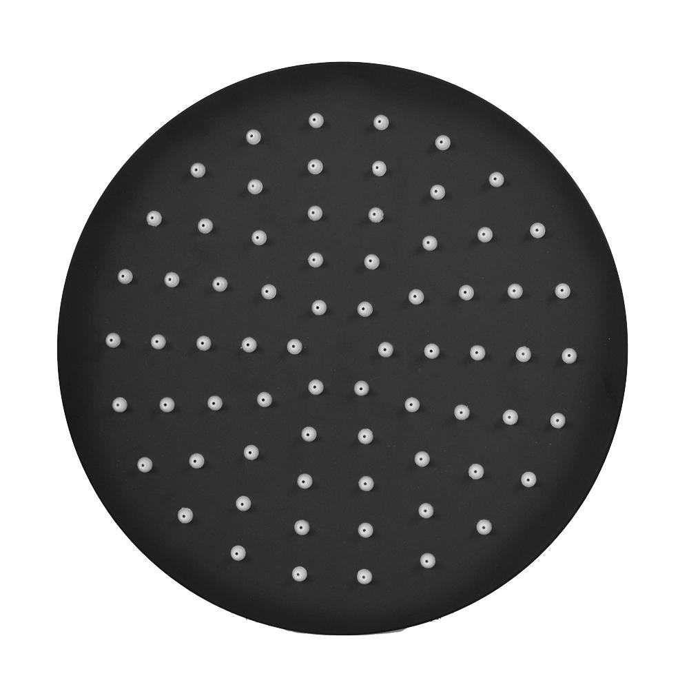 Ducha Regadera Uduke Negra Acero Inoxidable 8 Redonda Ht1618