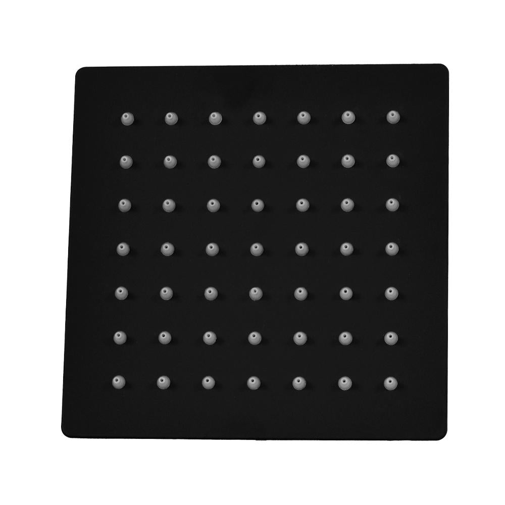 Ducha Regadera Uduke Negra Acero Inoxidable 6 Cuadrada Ht1620