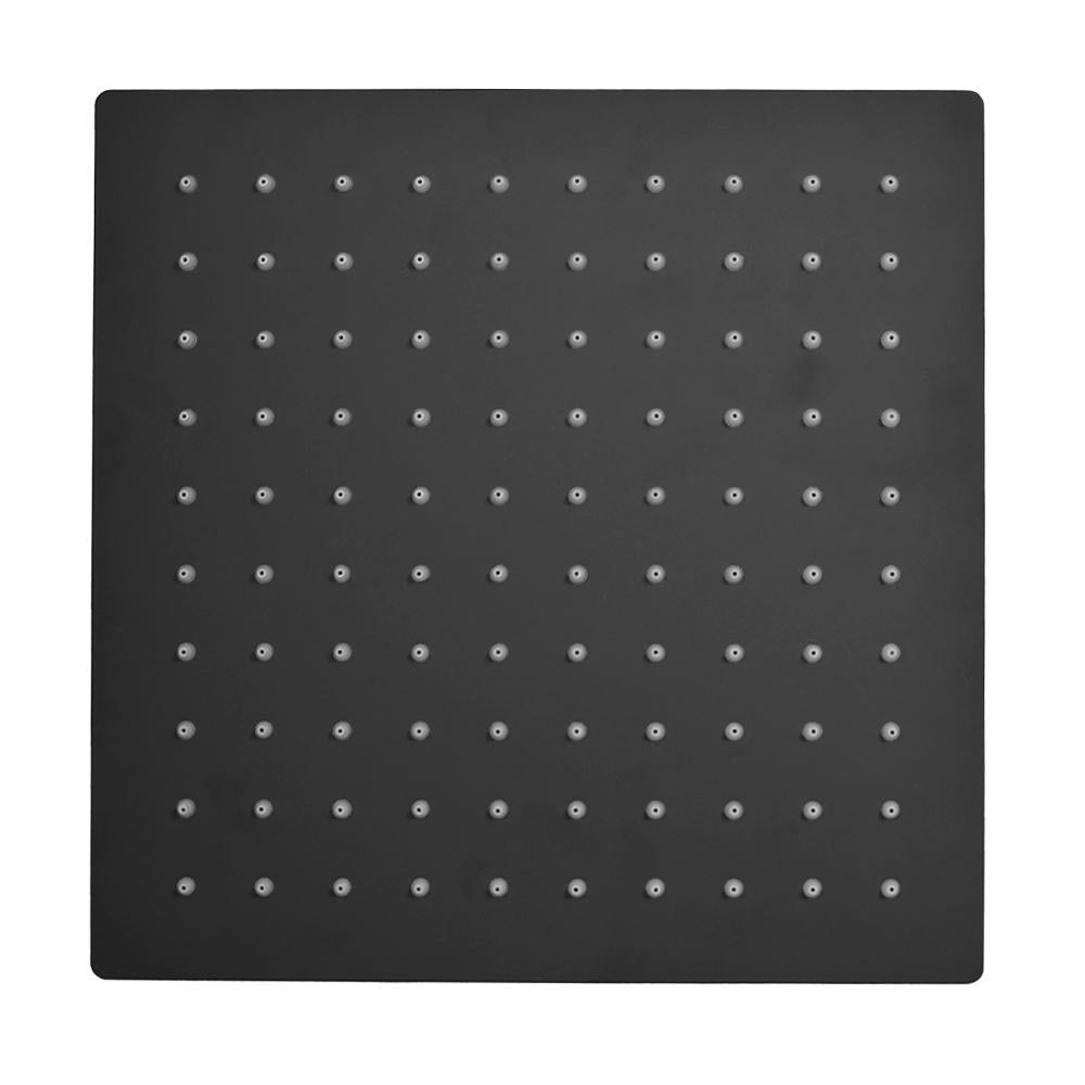 Ducha Regadera Uduke Negra Acero Inoxidable 10 Cuadrada Ht1623