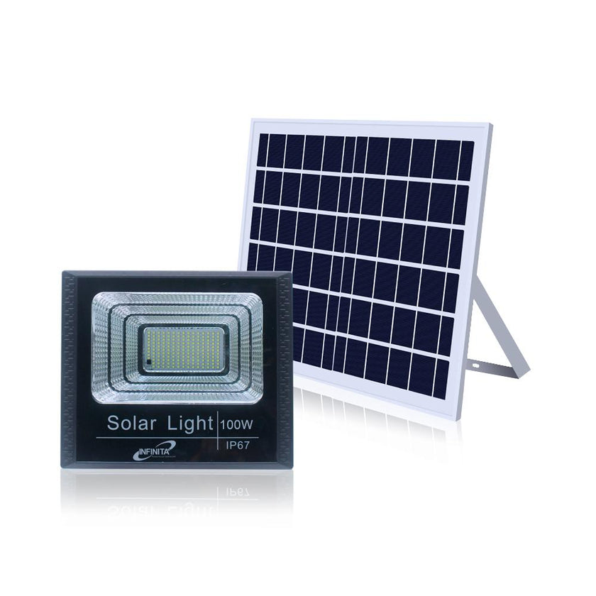 Reflector Led 100W Luz Dia  Panel Solar Ip65 Infrs2100W
