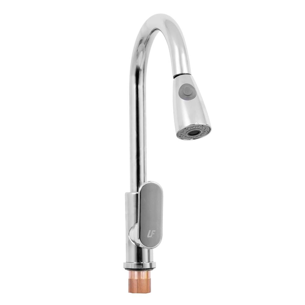 Llave De Lujo Monocontrol Fija Con Manguera Y Extensor Metal 1620234