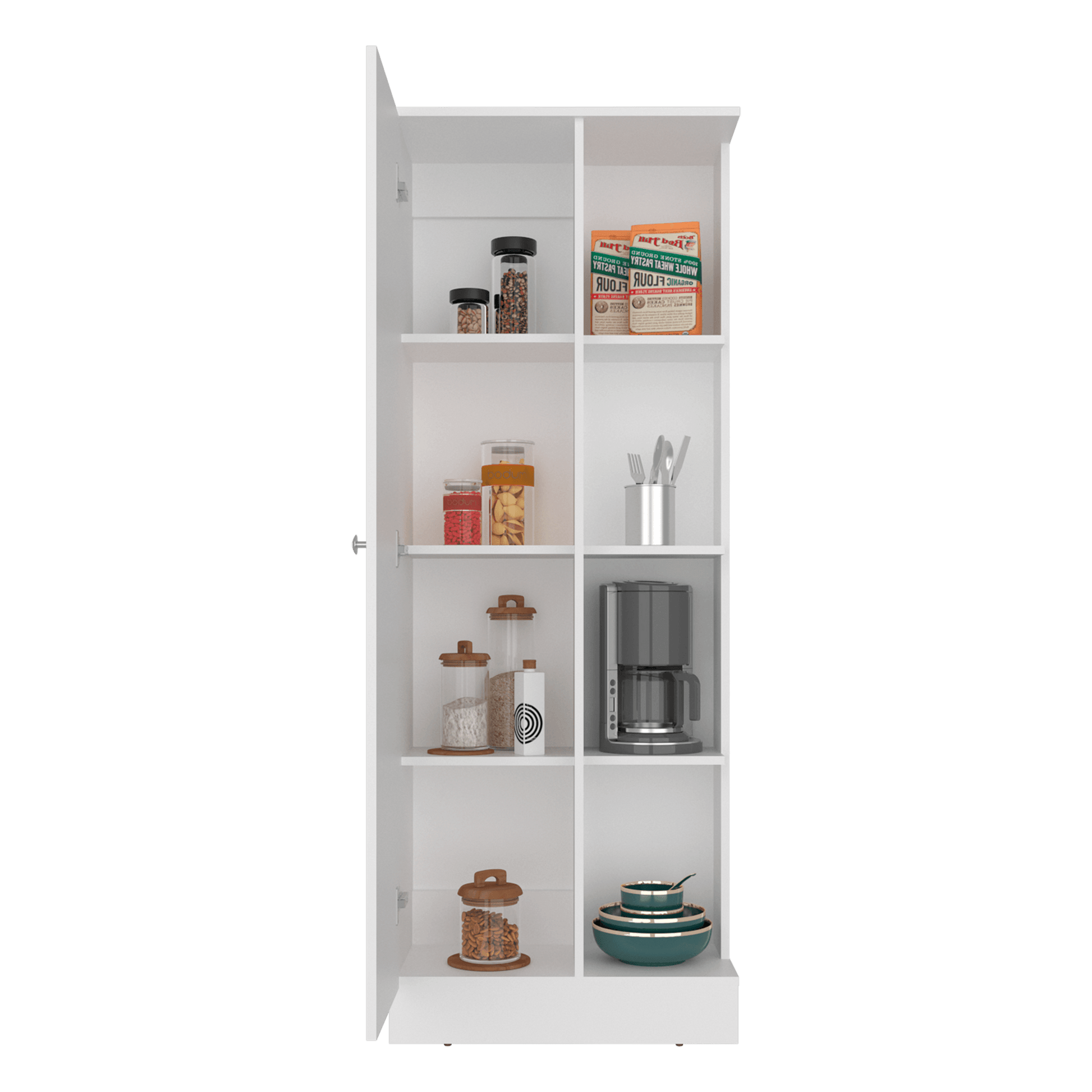 Alacena Multiusos Ayora 160X60X30 Rta Blanco Zf