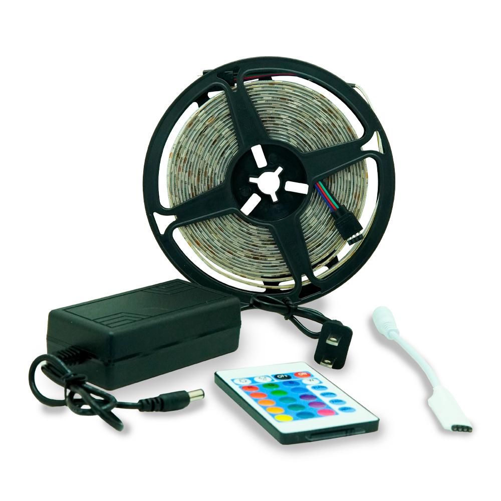Luces Cinta Led Rgb Con Control 12V 5Mts 60Lm Zfr57