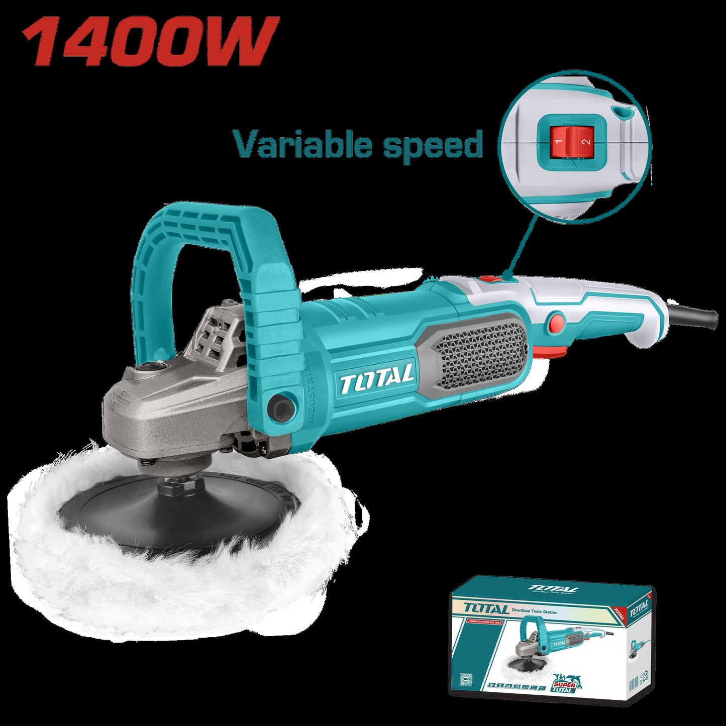 Polichadora 1400W Industrial Incluye 4 Accesorios Total Utp11418018