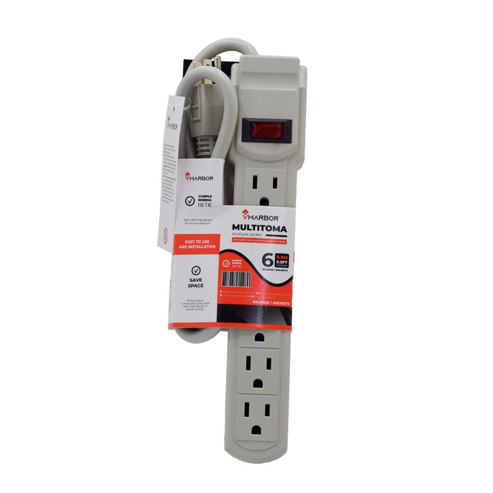 Toma Multiple  X6  Cable De 1Mt Vharbors251M
