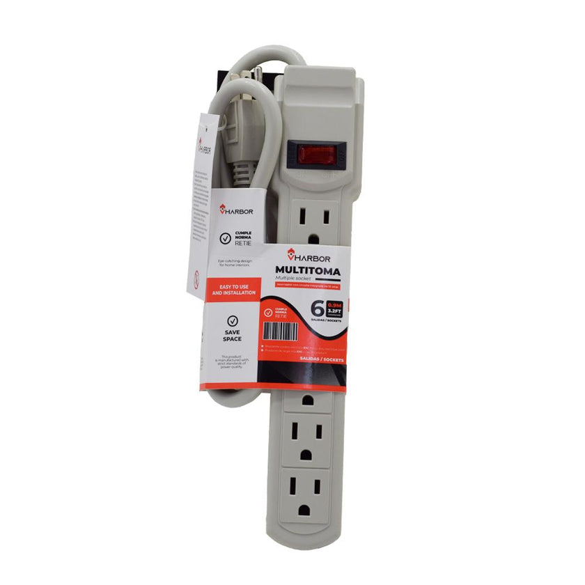Toma Multiple  X6  Cable De 1Mt Vharbors251M