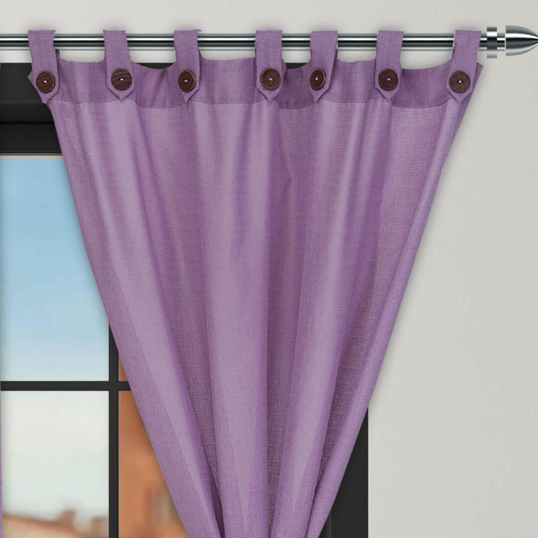 Cortina Ramia Boton Ancestral Morado Clasica