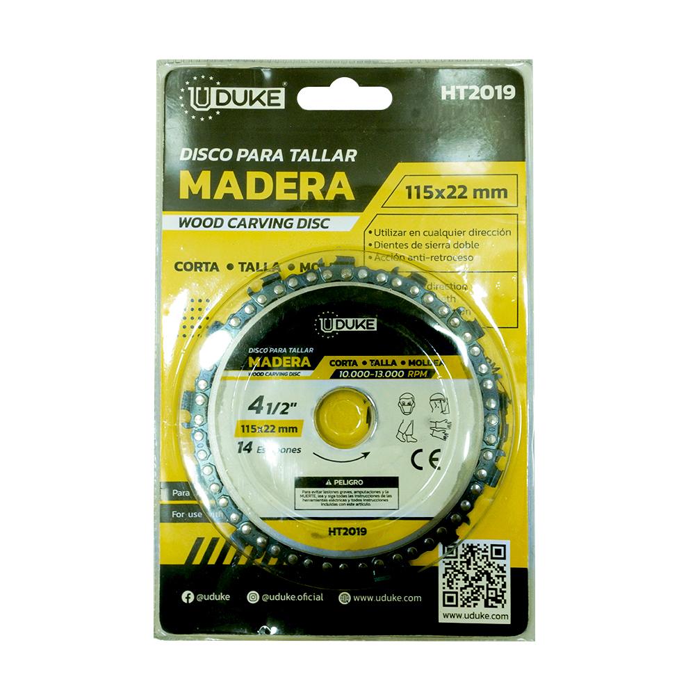 Disco Para Corte Y Desbaste De Madera 115 X 22Mm Uduke Ht2019