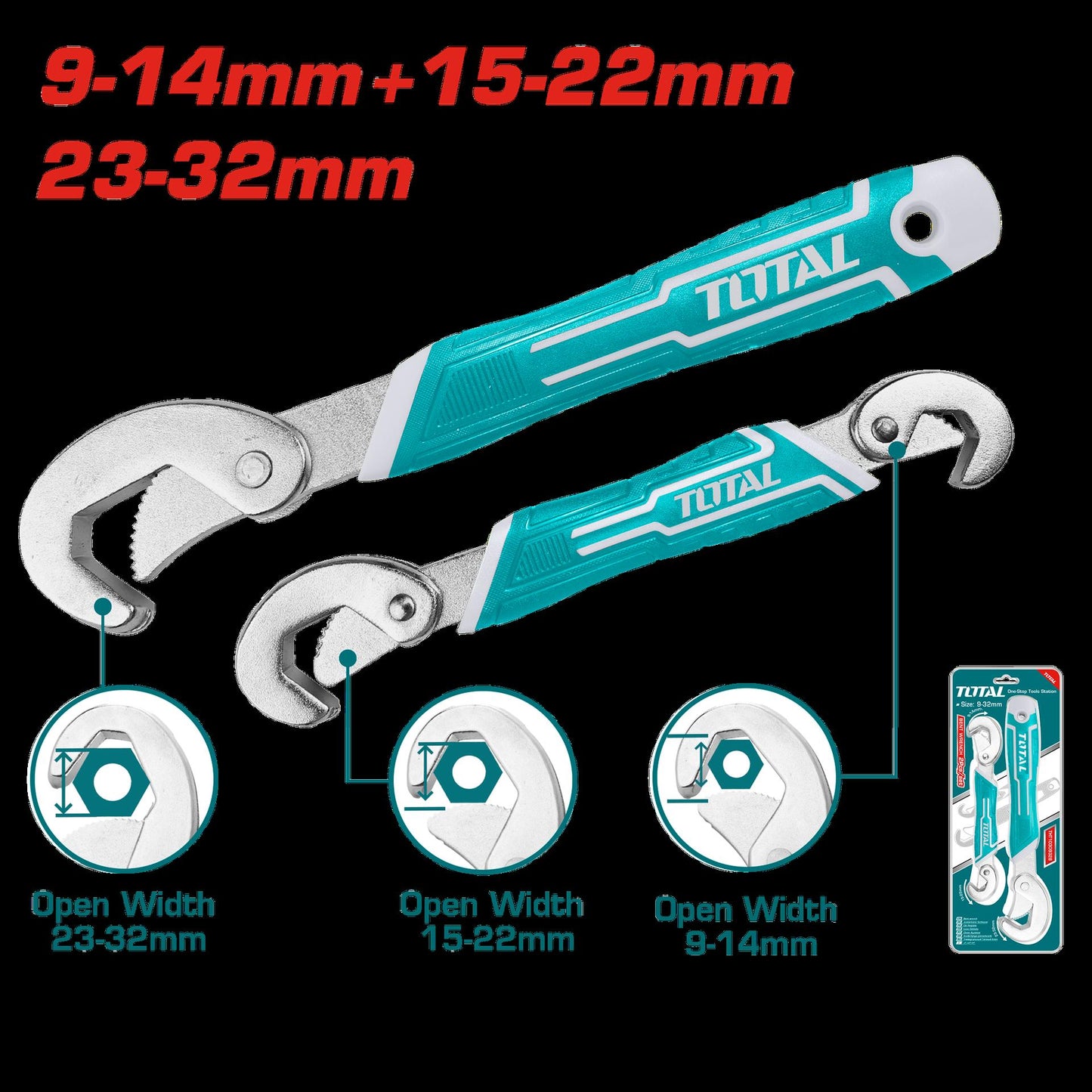 Llave Multiusos Encauchetada X 2 Pzs Total Tbws09328