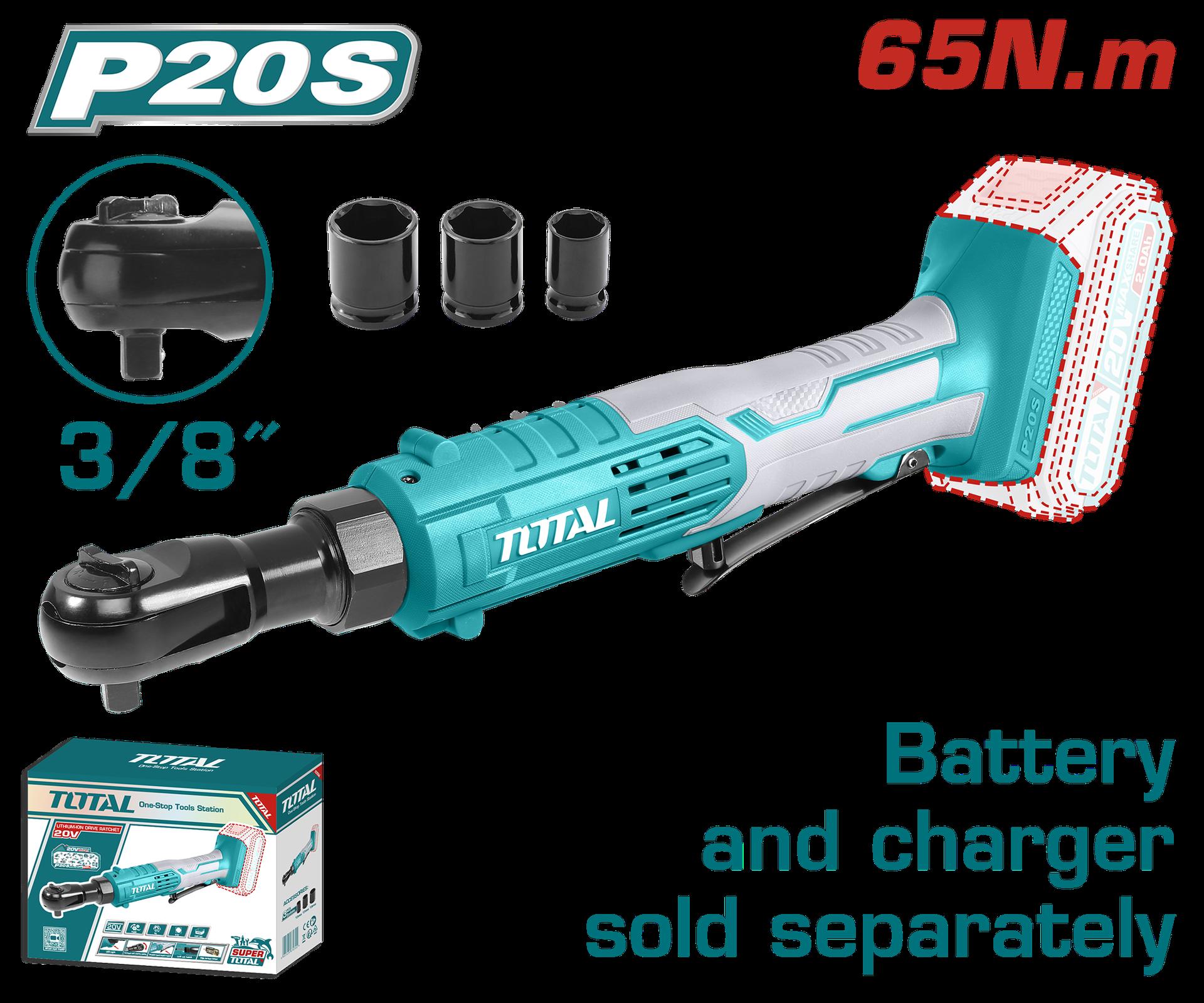 Rache Inalambrico 38 20V Incluye Copa 13 17 19   Bateria Y Cargador No Incluido Super Total Tdrli2060151
