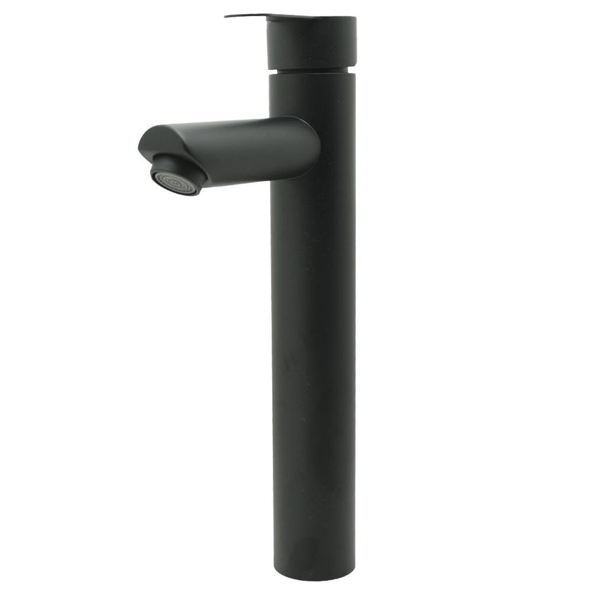 Llave Lavamanos Monocontrol Acero Inoxidable Redonda 
Negra Alta 30Cm
 Uduke
Ht2035