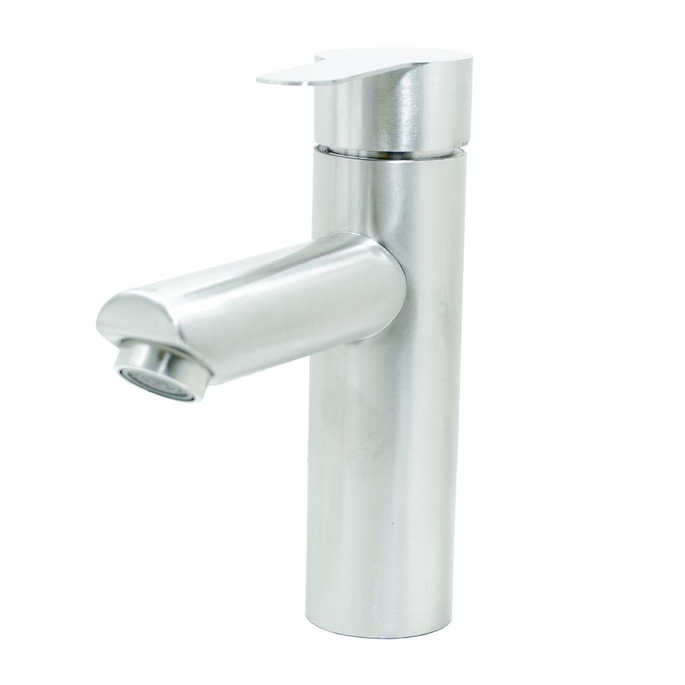 Llave Lavamanos Monocontrol Acero Inoxidable Redonda
Satinada Baja 18Cm
 Uduke
 Ht2036