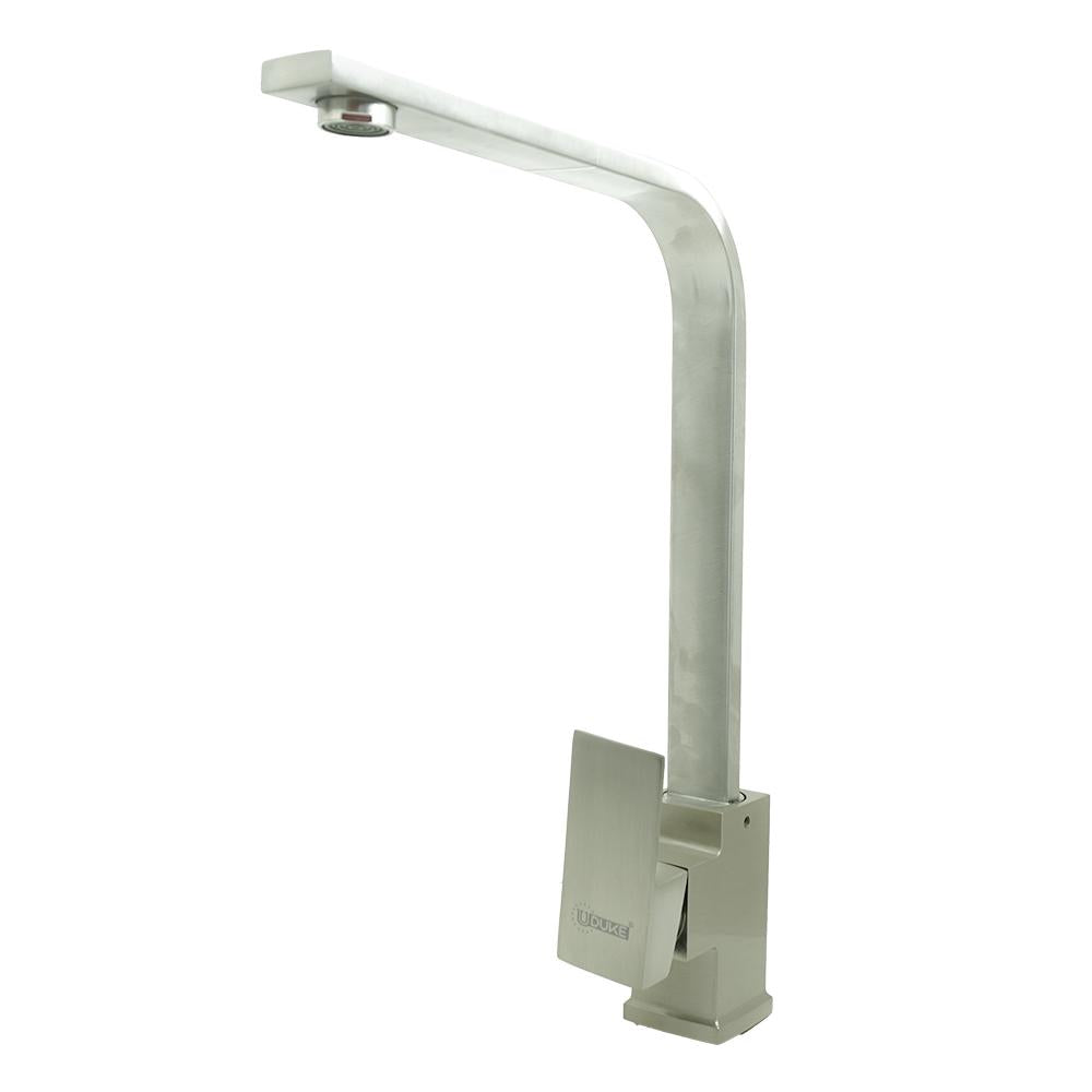 Llave Lavaplatos Monocontrol Acero Inoxidable Cuadrada Plana Satinada Udukeht2041