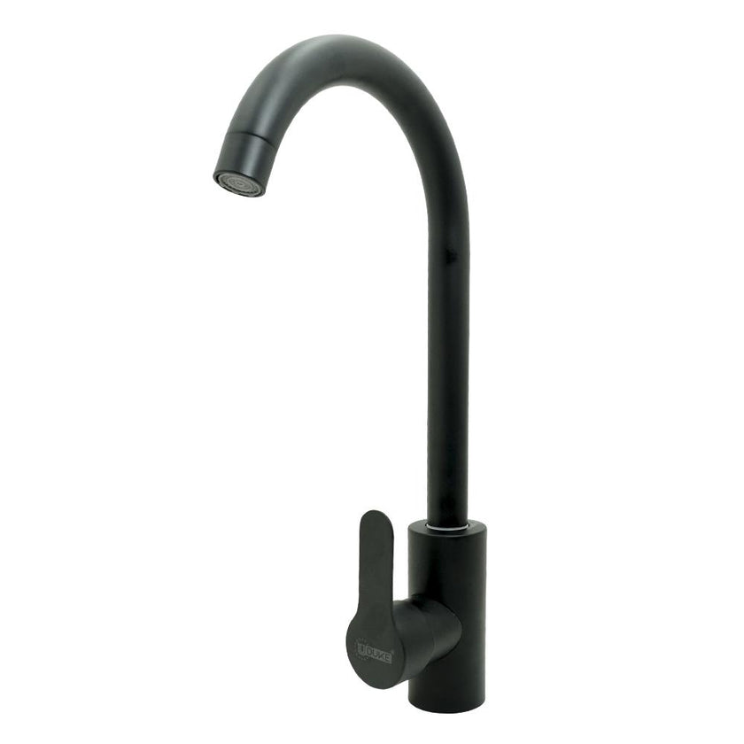 Llave Lavaplatos Acero Inoxidable Redonda  Negra Uduke Ht2048