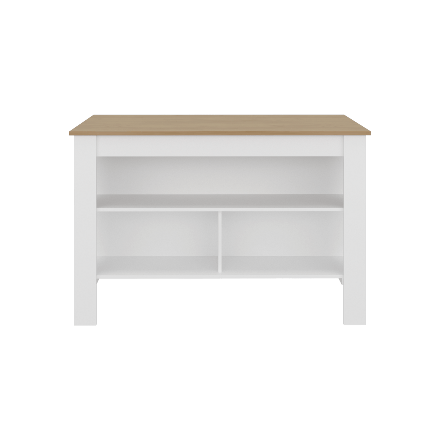 Isla De Cocina Cala 90X138X64 Rta Kronos Blanco Fresno Zf