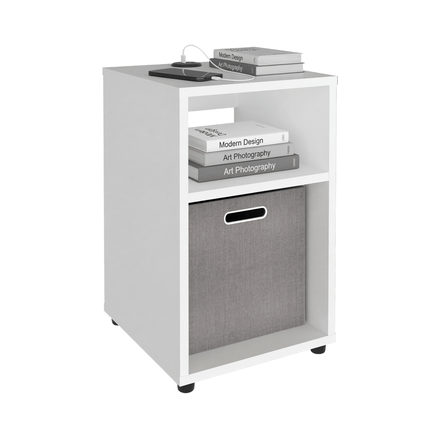 Mesa Axuliliar Usb Mercer 48X30X32 Rta Blanco Zf