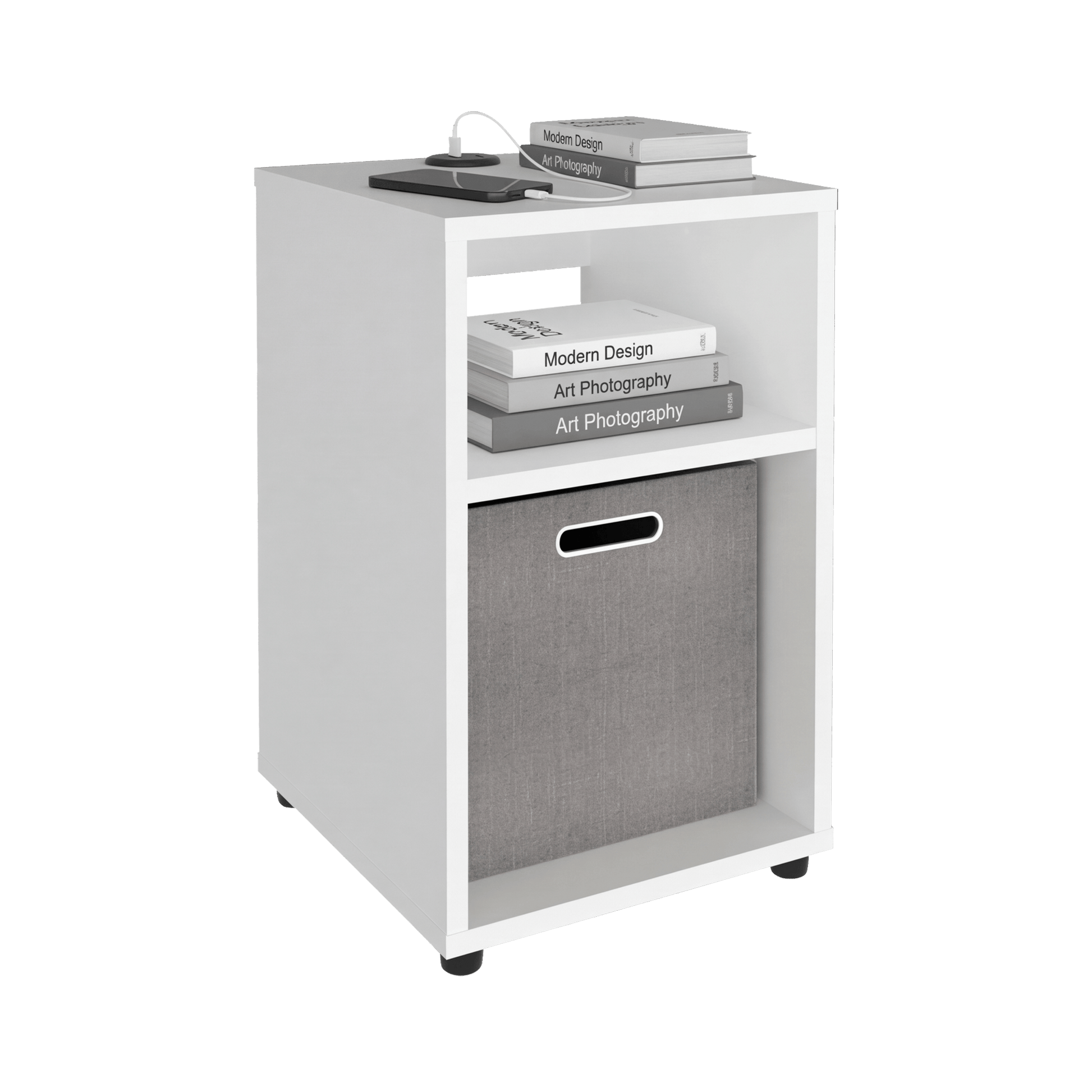 Mesa Axuliliar Usb Mercer 48X30X32 Rta Blanco Zf