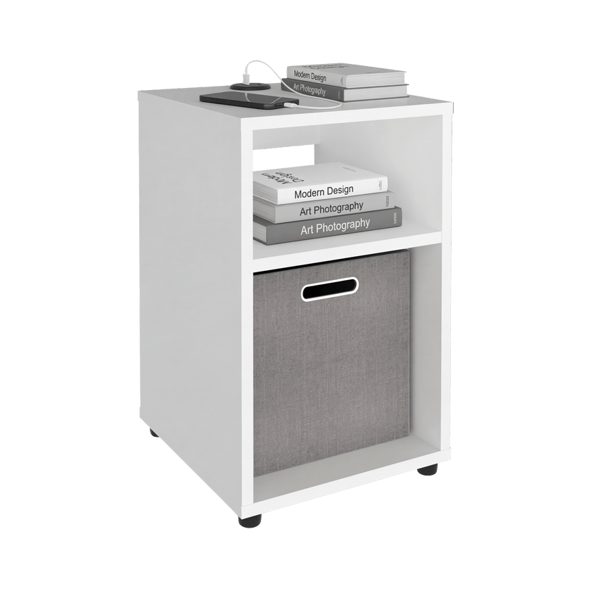 Mesa Axuliliar Usb Mercer 48X30X32 Rta Blanco Zf