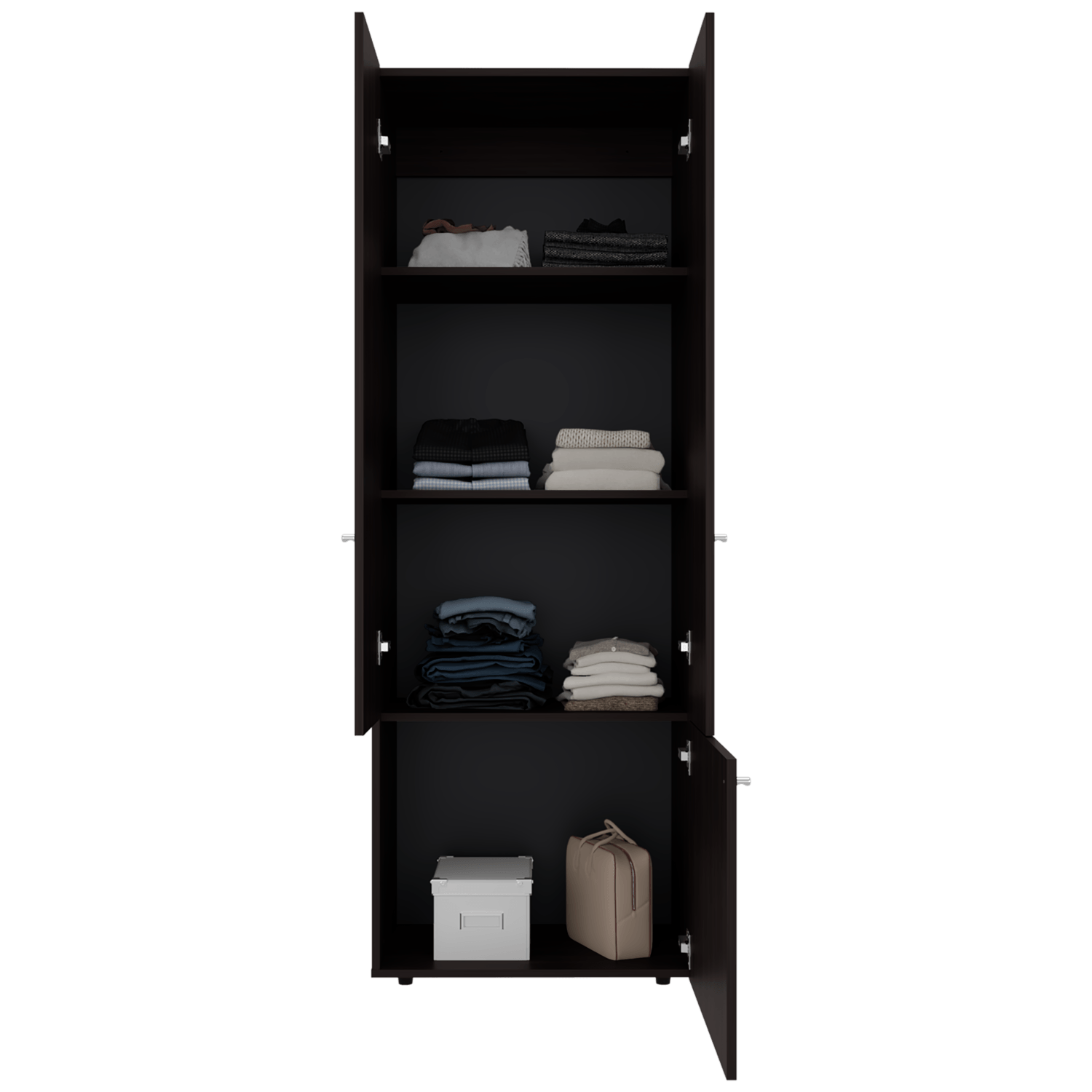 Closet 3 Puertas Tuhogar 170X60X40 Rta Nogal Negro Zf