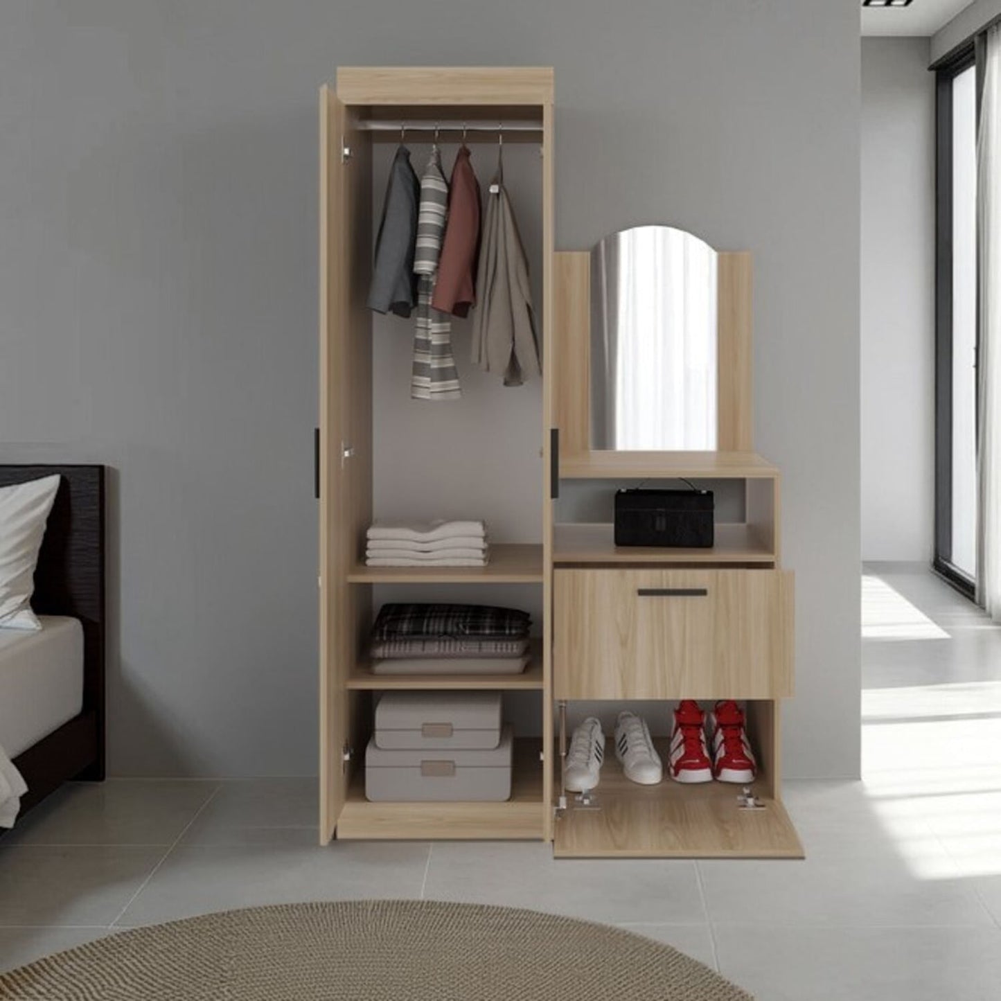 Ropero Praga 3 Puertas 1C 1 179X103X48 Rta Fresno