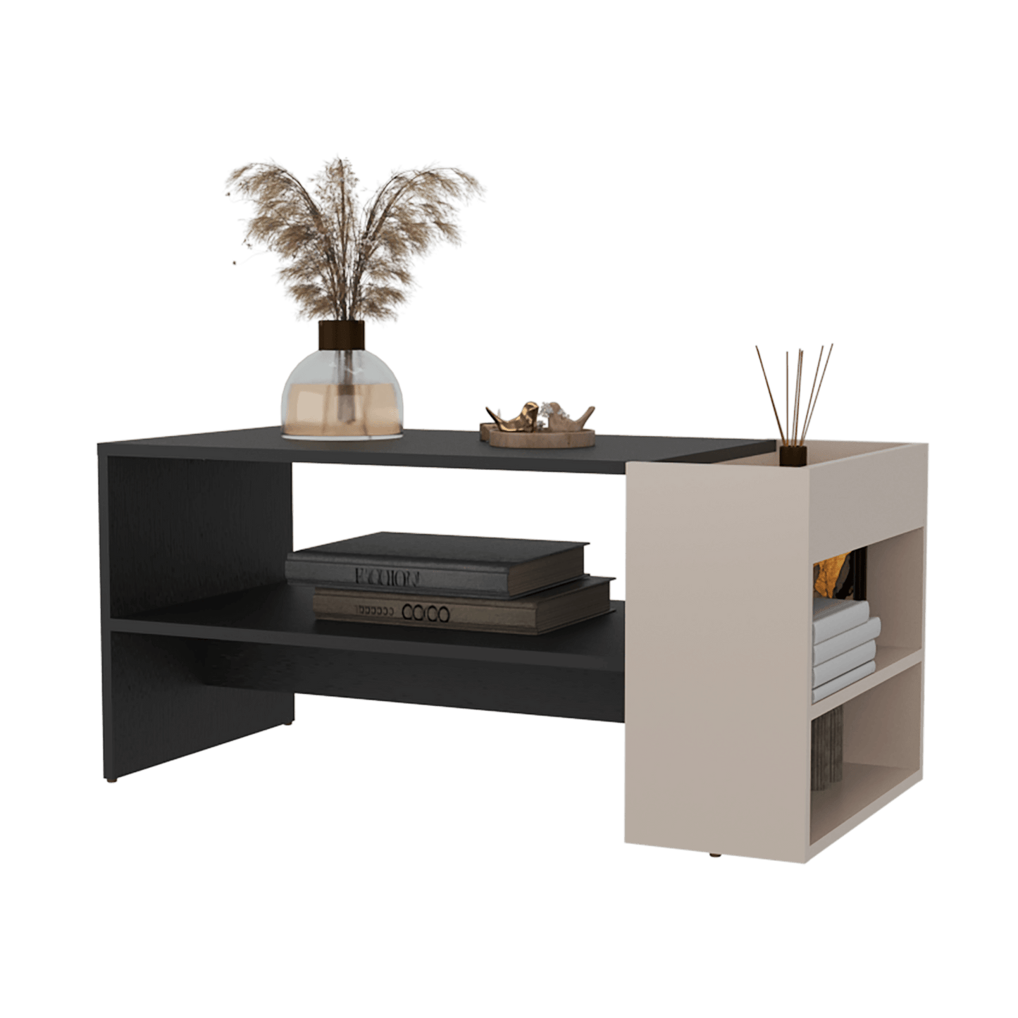 Mesa De Centro Larga Adel 42X91X45 Rta Capri Wengue Zf