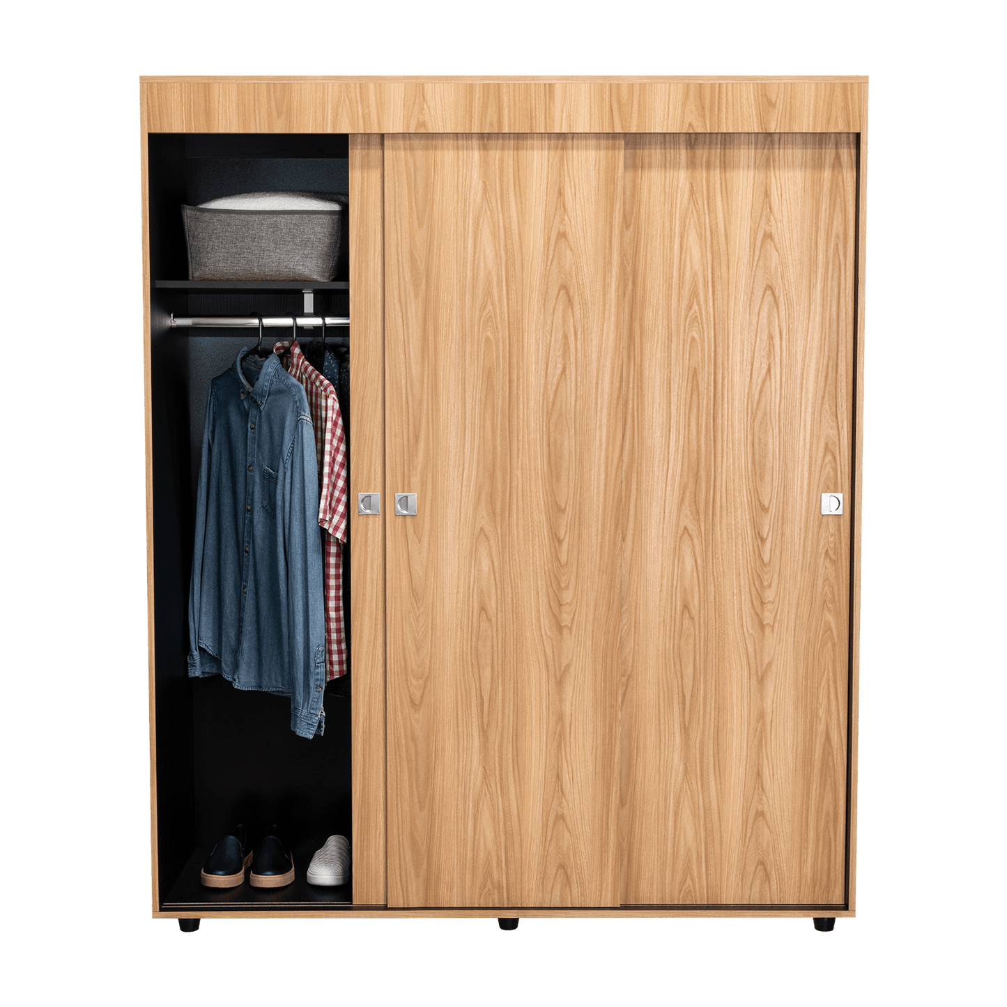 Armario Angelo 3 Puertas 180X150X51 Rta Fresno Wengue