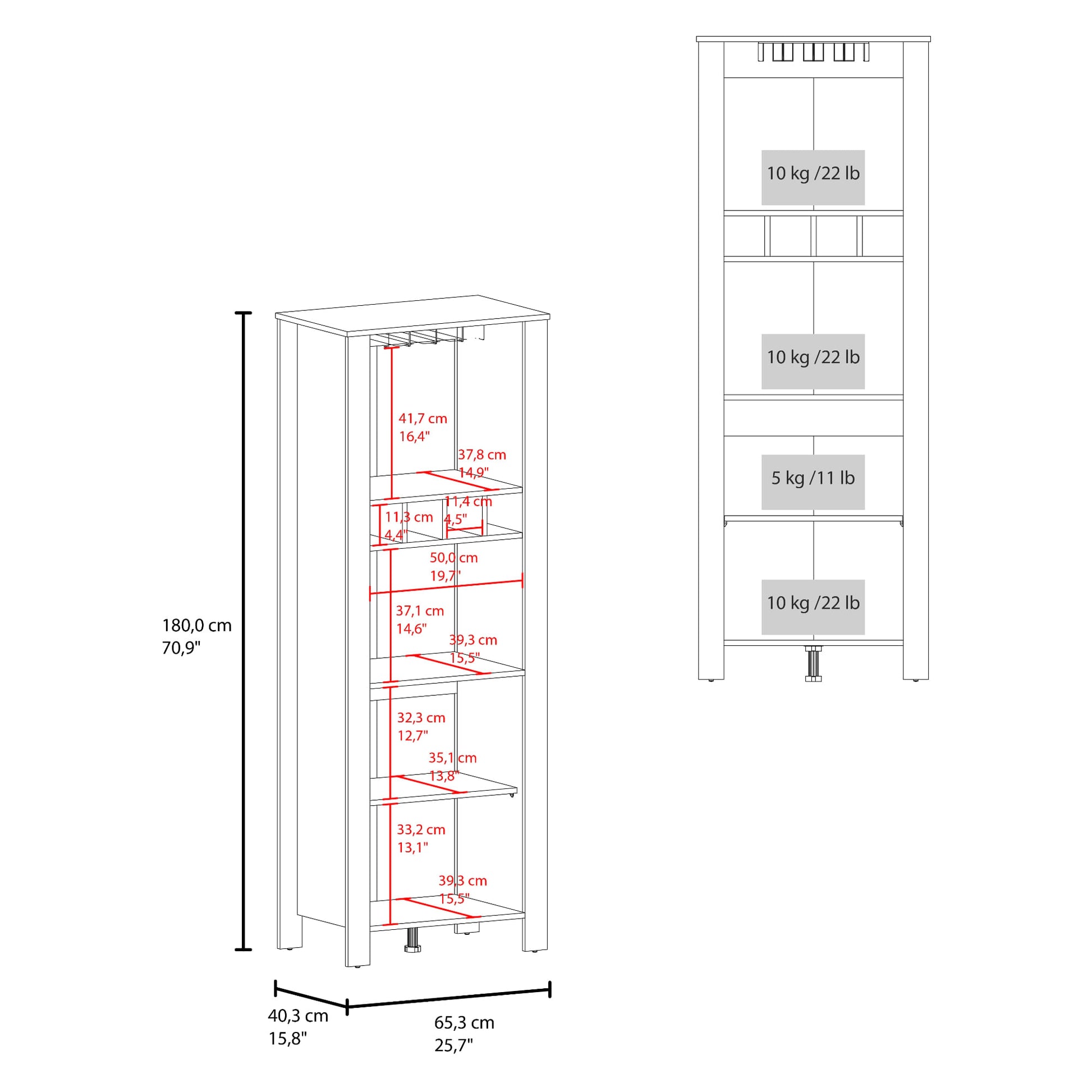 Mueble Bar Freedom 180X65X40 Rta Positano Zf