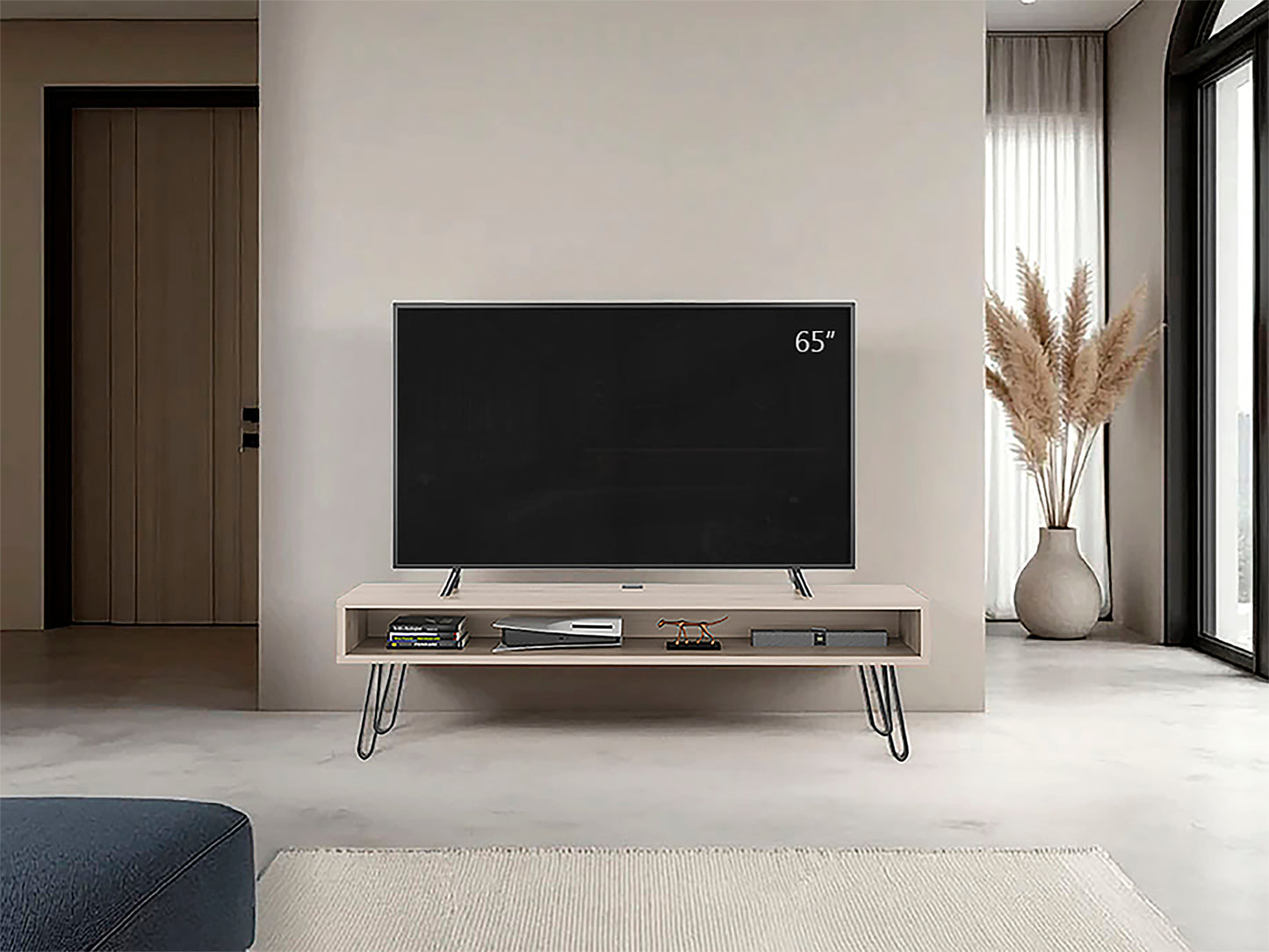 Rack  De Tv Luft 75" 49X180X35 Rta Ceniza