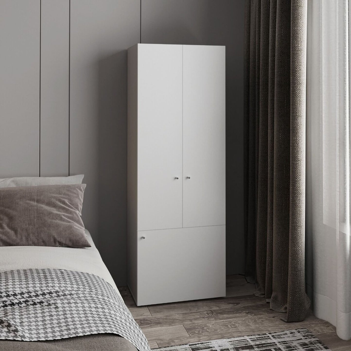 Closet 3 Puertas Tuhogar 170X60X40 Rta Blanco Zf