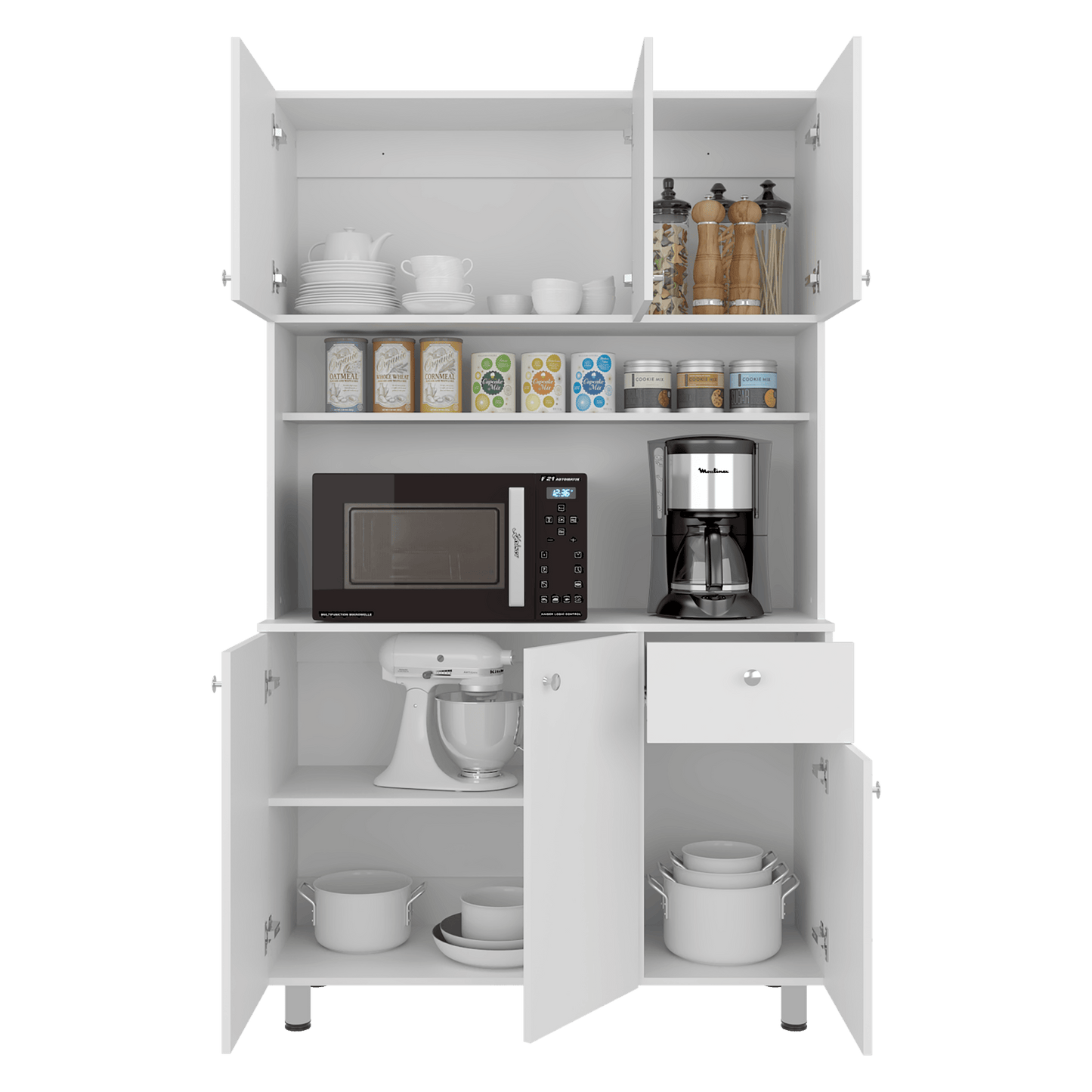 Alacena Wilson 185X111X40 Rta Blanco Zf
