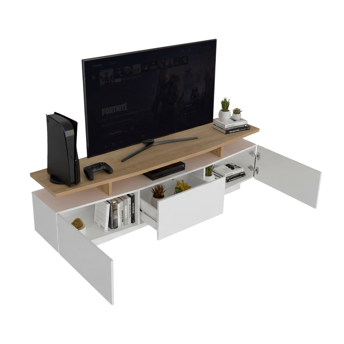 Rack Tv Serena 51X180X40 Rta Blanco Mqz Fresno