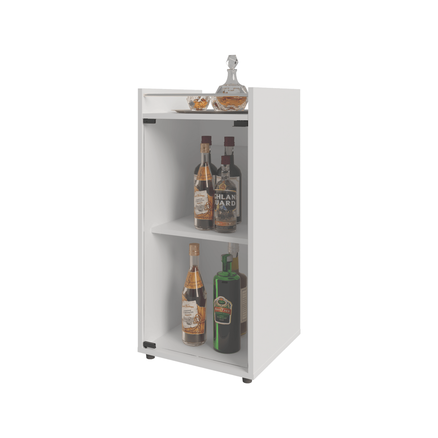 Mueble Minibar Theba 81X38X37 Rta Blanco Mqz Zf
