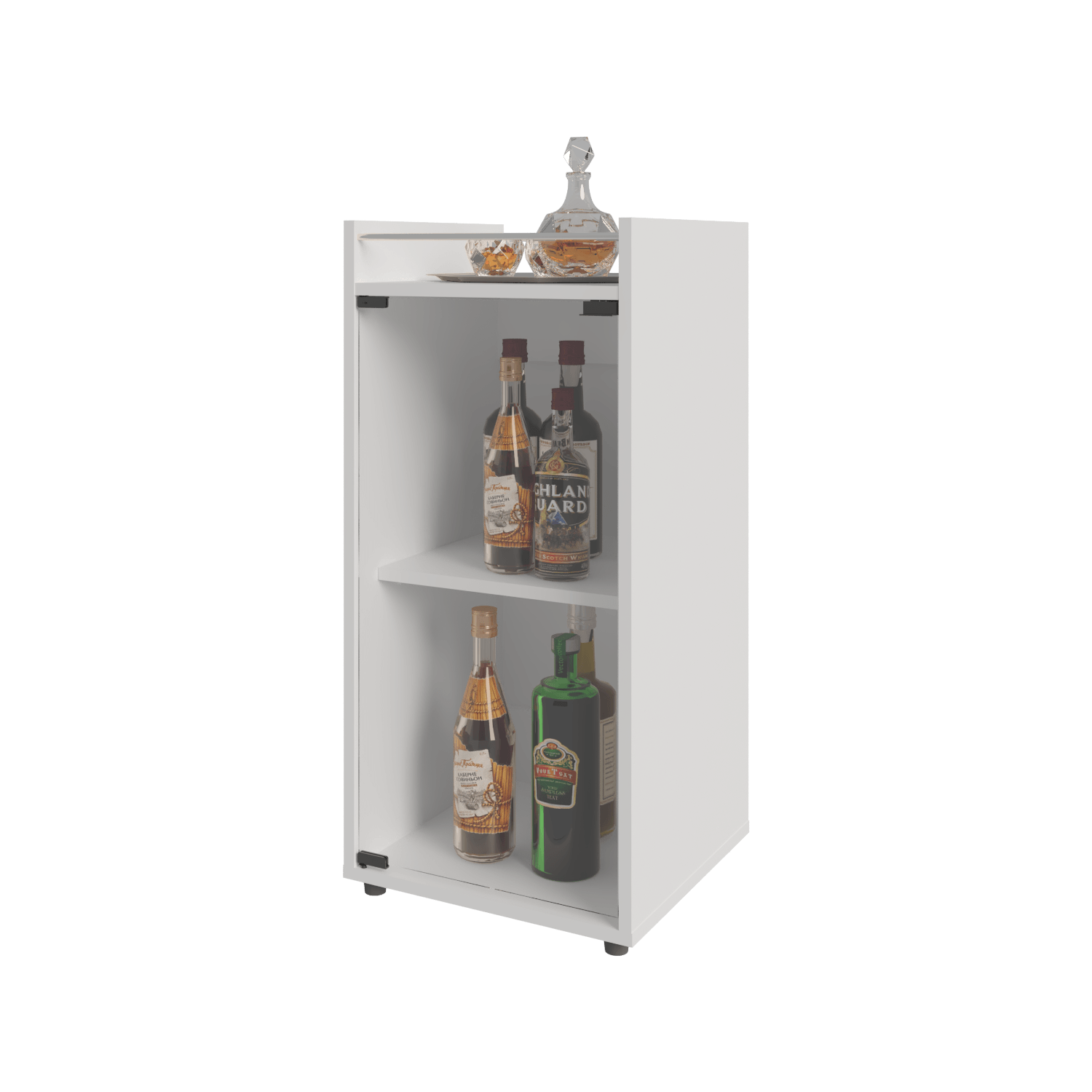 Mueble Minibar Theba 81X38X37 Rta Blanco Mqz Zf