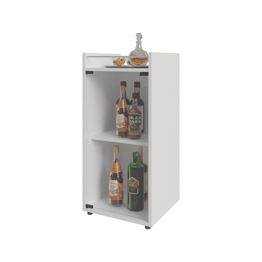 Mueble Minibar Theba 81X38X37 Rta Blanco Mqz Zf